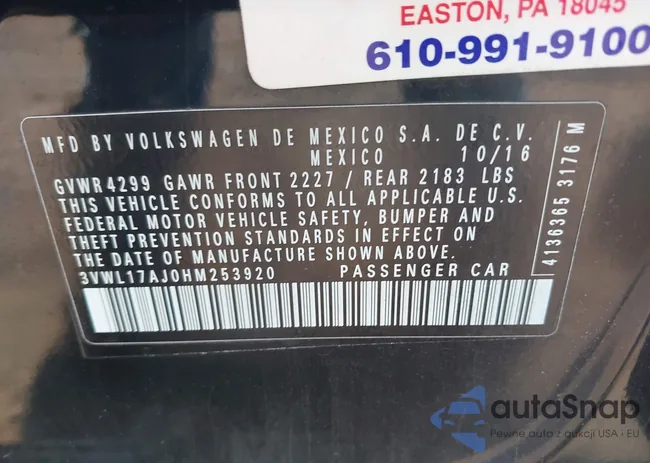 3VWL17AJ0HM253920: 42668790