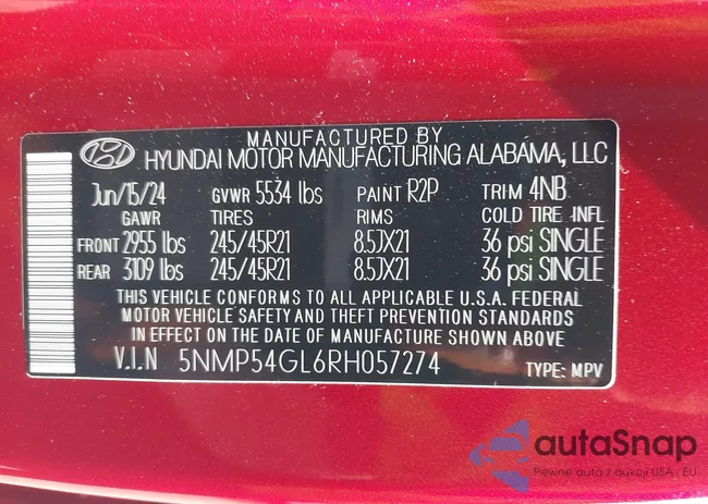 5NMP54GL6RH057274: 42668832