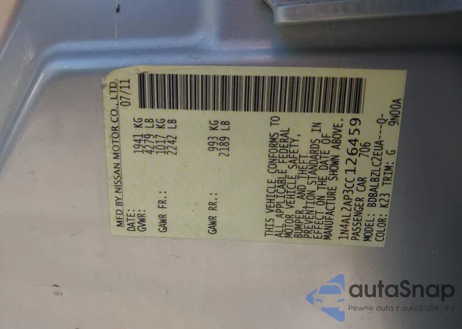 1N4AL2AP3CC126459: 42668023