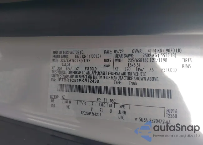 1FTBR1C81PKB12438: 42668049