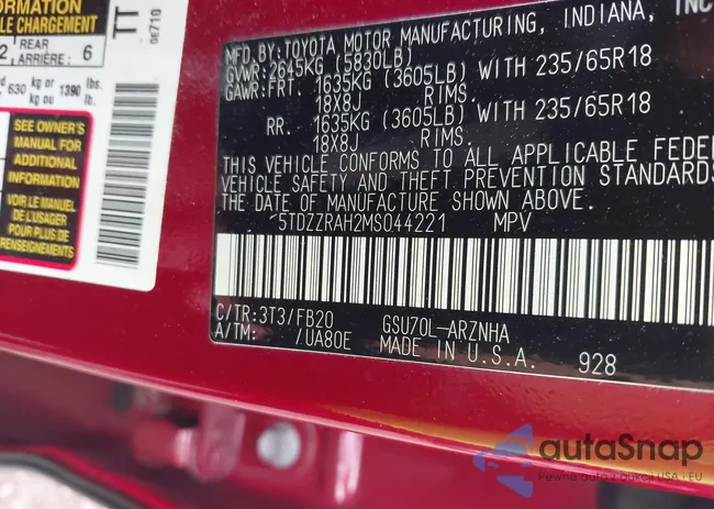 5TDZZRAH2MS044221: 42668093