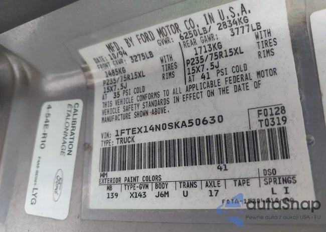 1FTEX14N0SKA50630: 42668143