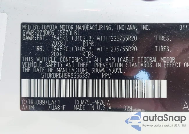 5TDKDRBH9RS556337: 42668170