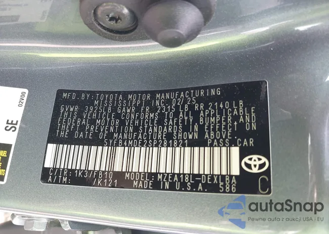 5YFB4MDE2SP281821: 42668253