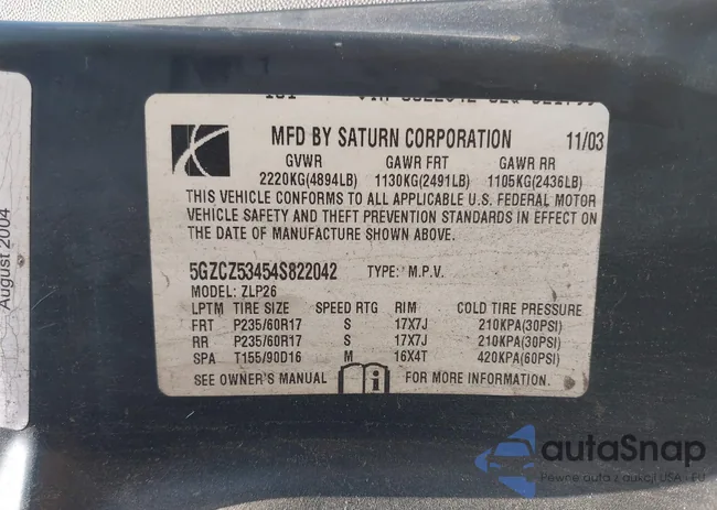 5GZCZ53454S822042: 42669326