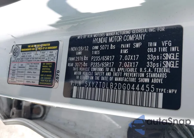 5XYZTDLB2DG044455: 42669608