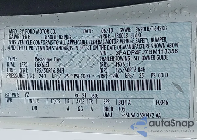 3FADP4FJ7BM113356: 42669654