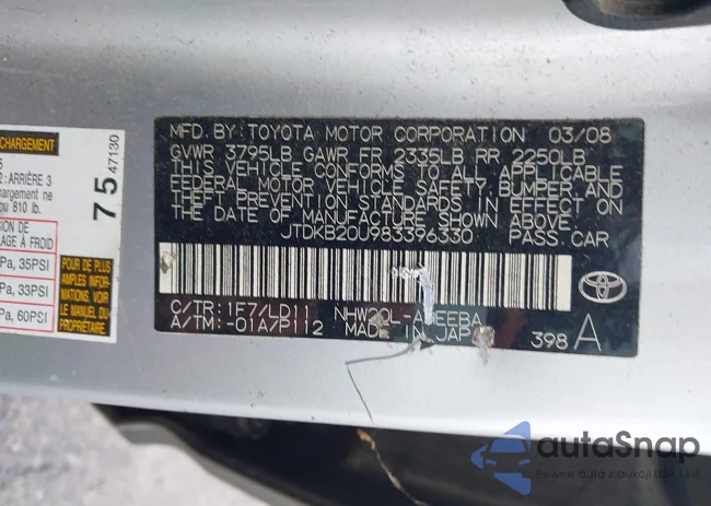 JTDKB20U983396330: 42669663