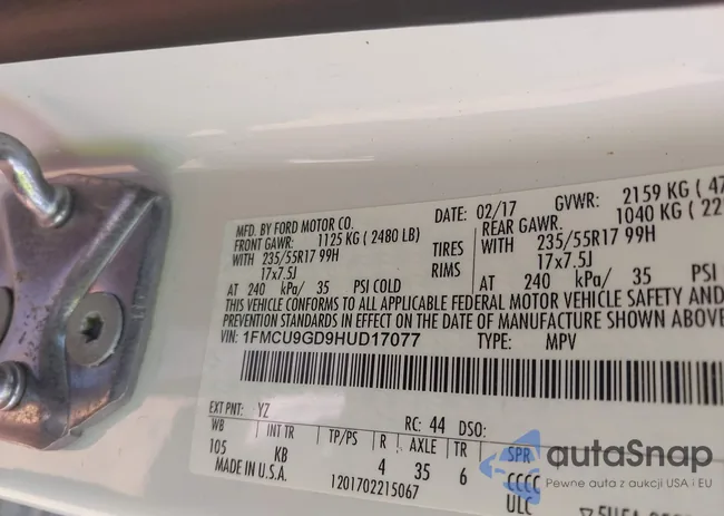 1FMCU9GD9HUD17077: 42669714