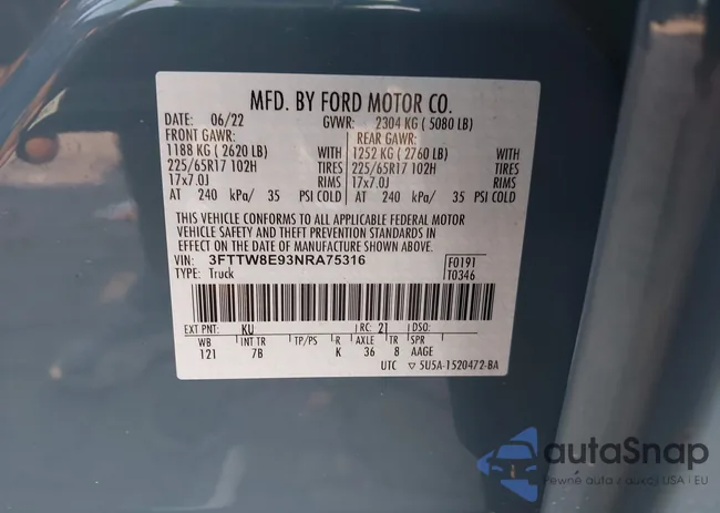 3FTTW8E93NRA75316: 42669844