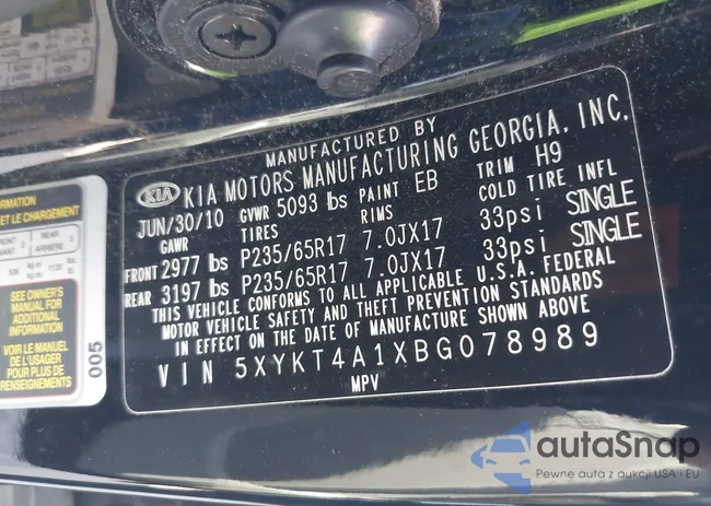 5XYKT4A1XBG078989: 42668911