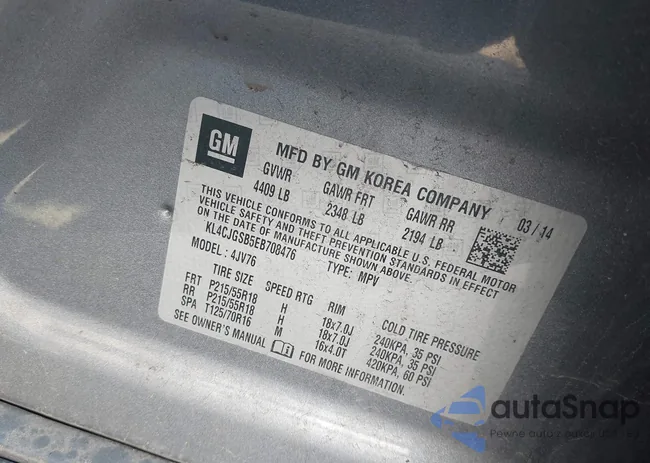 KL4CJGSB5EB708476: 42669095