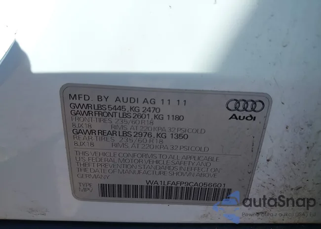 WA1LFAFP9CA056601: 42670560