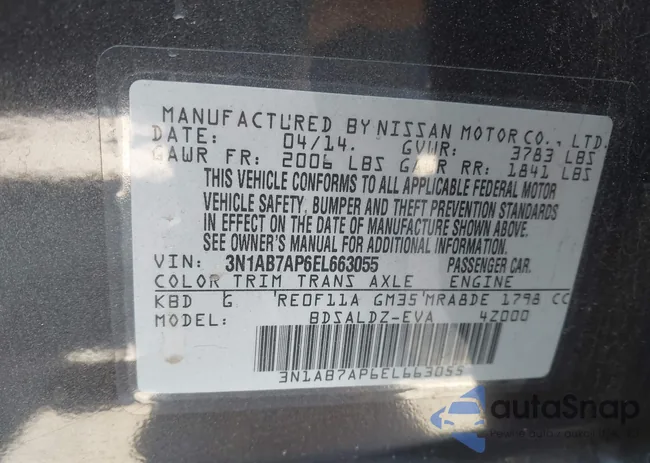 3N1AB7AP6EL663055: 42669889