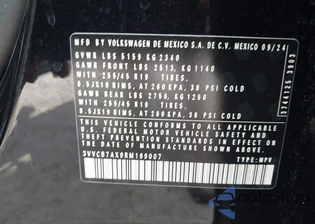 3VVCB7AX9RM199007: 42670002