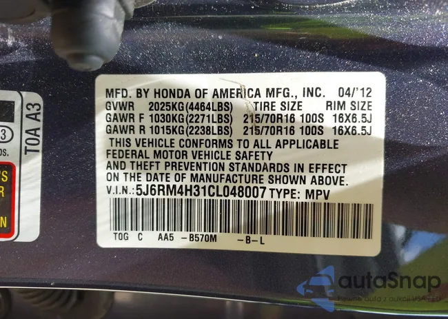 5J6RM4H31CL048007: 42670075