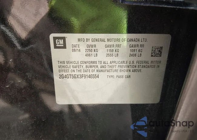 2G4GT5GX3F9146554: 42670103