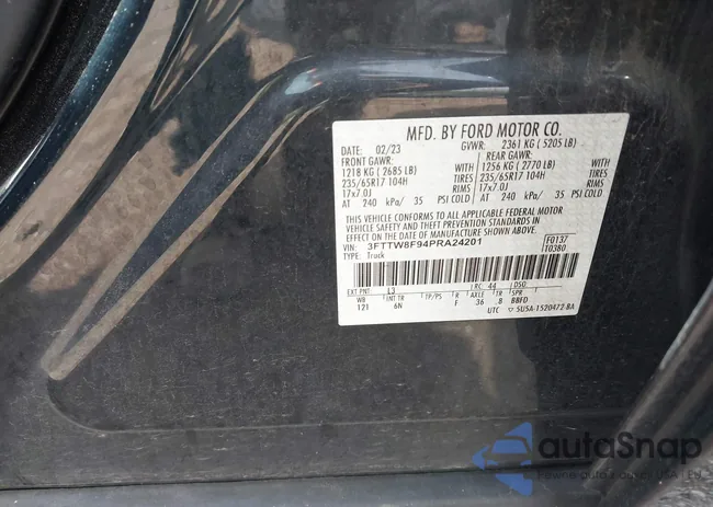 3FTTW8F94PRA24201: 42670180