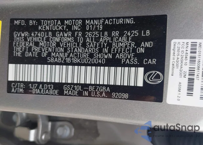 58ABZ1B18KU020040: 42670220