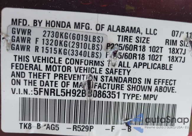 5FNRL5H92BB086351: 42671371