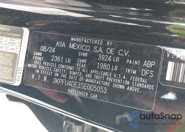 3KPFU4DE3SE005053: 42671564