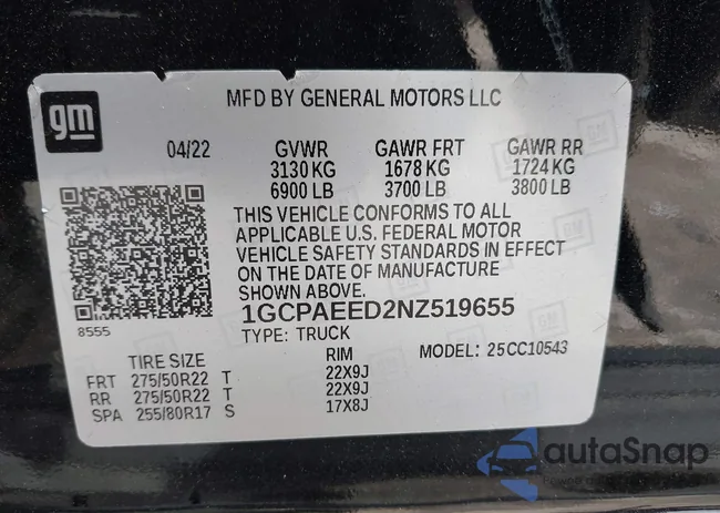 1GCPAEED2NZ519655: 42671810