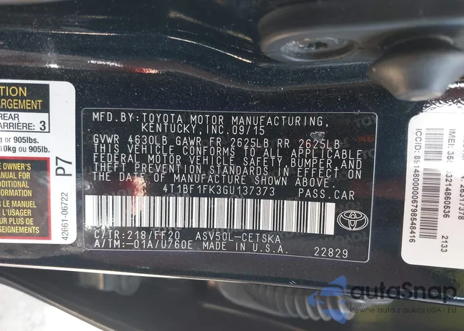 4T1BF1FK3GU137373: 42670903