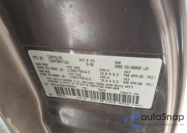 3B7KC23D9VM509051: 42671054