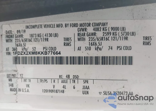 1FDZX2XM8KKB77664: 42671056