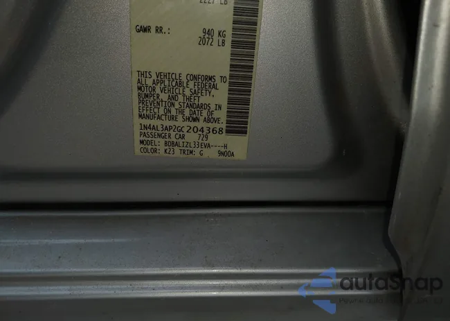 1N4AL3AP2GC204368: 42671175