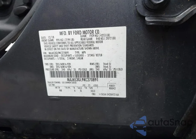 MAJ6S3GL9KC270891: 42671176