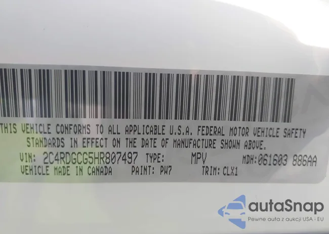 2C4RDGCG5HR807497: 42671199