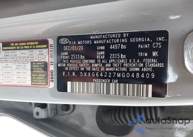 5XXG64J27MG048409: 42672330