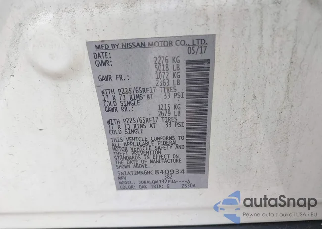 5N1AT2MN6HC840934: 42672425