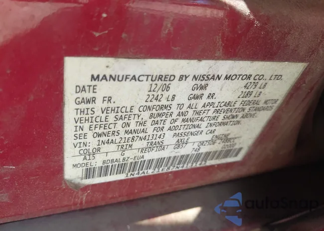 1N4AL21E87N413143: 42672458