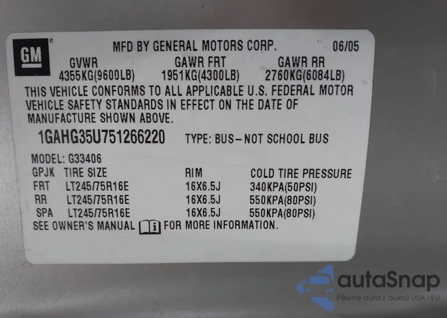 1GAHG35U751266220: 42671966