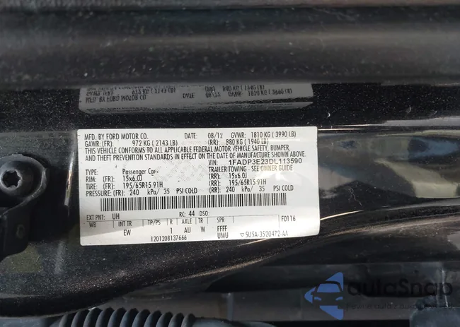 1FADP3E23DL113590: 42672026