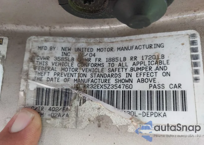 1NXBR32EX5Z354760: 42672037