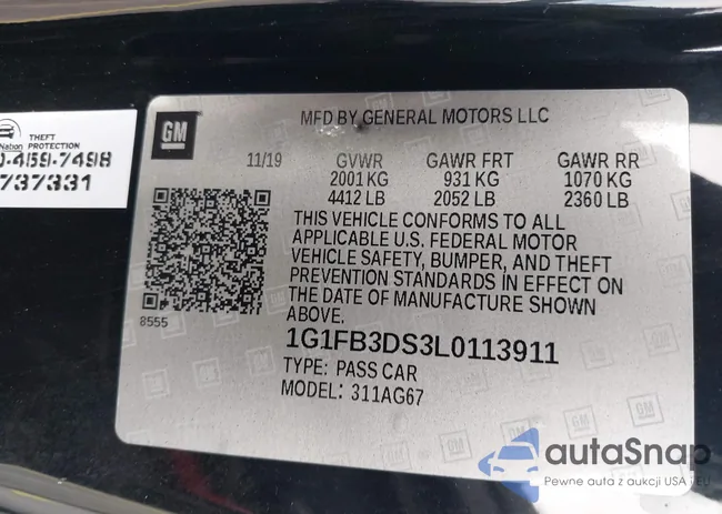 1G1FB3DS3L0113911: 42672233