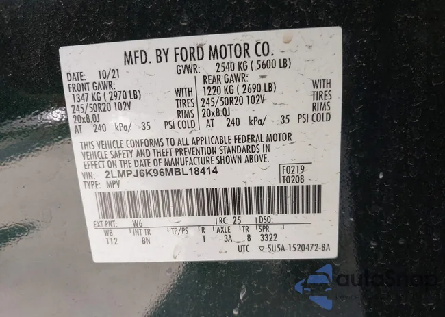 2LMPJ6K96MBL18414: 42673415