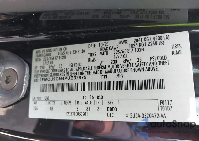 1FMCU9GN4PUB32975: 42673628