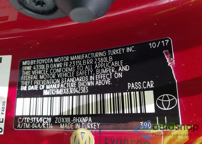 NMTKHMBX8JR042383: 42673648