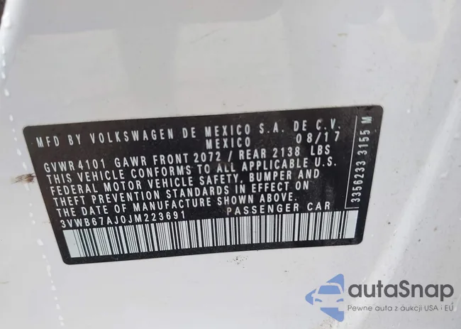 3VWB67AJ0JM223691: 42673695