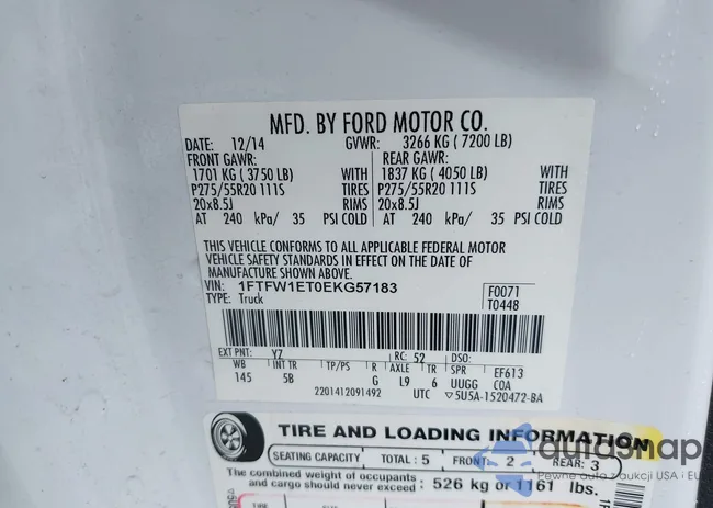 1FTFW1ET0EKG57183: 42673760