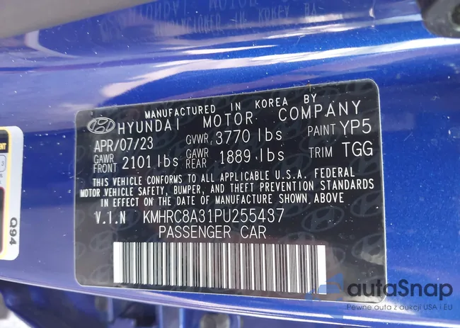 KMHRC8A31PU255437: 42672895