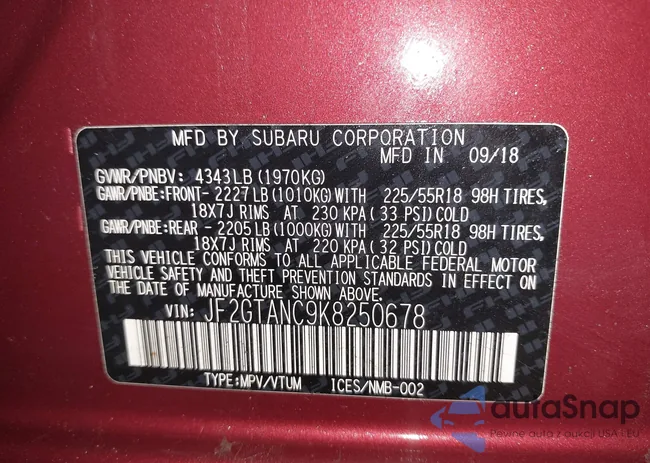 JF2GTANC9K8250678: 42674594