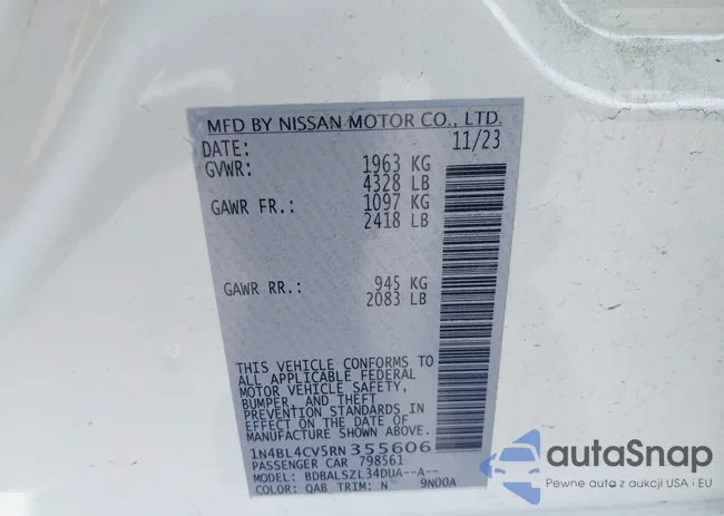 1N4BL4CV5RN355606: 42674773