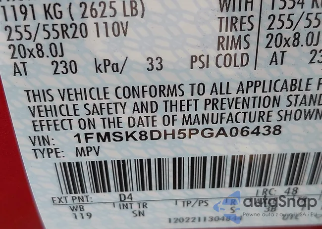 1FMSK8DH5PGA06438: 42673929