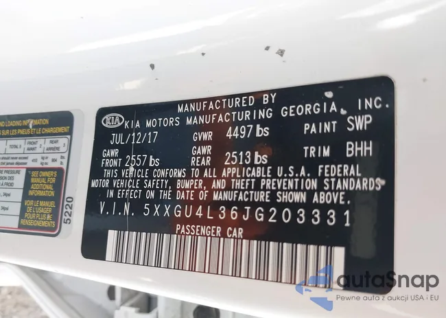 5XXGU4L36JG203331: 42673933