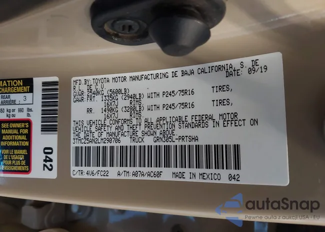 3TMCZ5AN2LM290706: 42673946